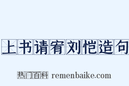 上书请宥刘恺造句是什么意思的图片